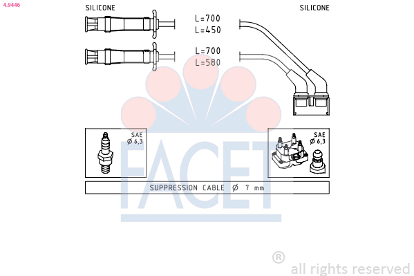 FACET 4.9446 Ignition Cable...