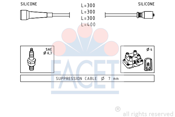 FACET 4.9492 Ignition Cable...