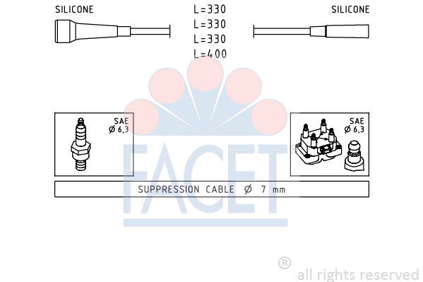 FACET 4.9501 Ignition Cable...