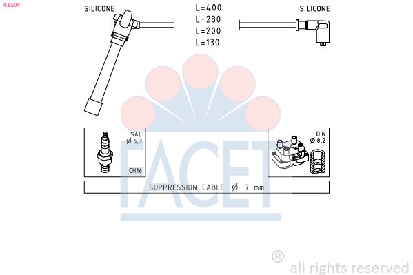 FACET 4.9504 Zündleitungssatz