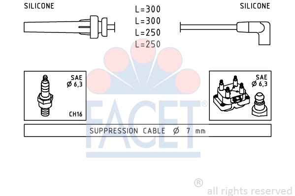 FACET 4.9508 Ignition Cable...