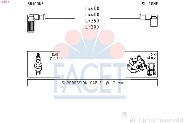 FACET 4.9527 Ignition Cable...