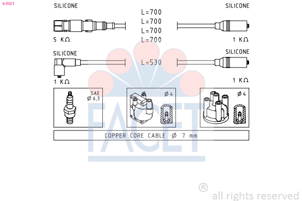 FACET 4.9551 Kit cavi...