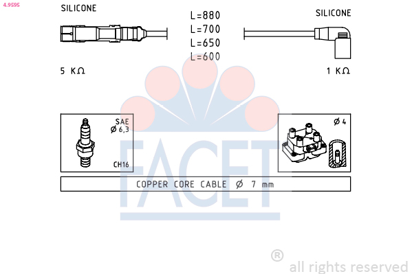 FACET 4.9595 Ignition Cable...