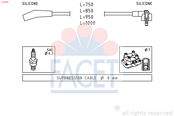 FACET 4.9639 Ignition Cable...