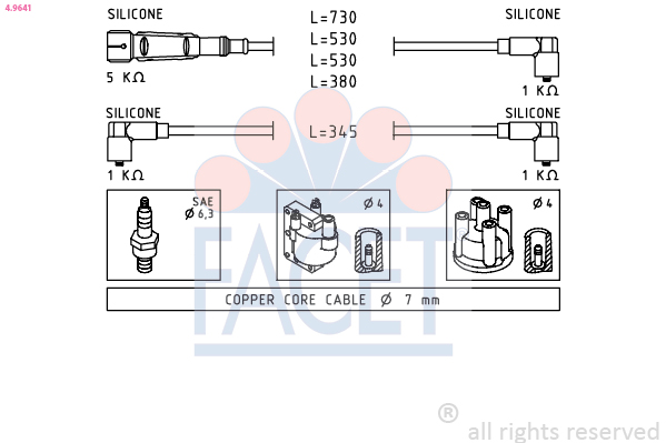 FACET 4.9641 Kit cavi...