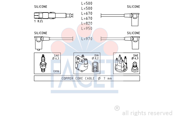 FACET 4.9657 Ignition Cable...