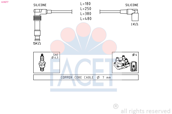 FACET 4.9677 Ignition Cable...