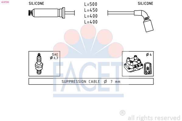 FACET 4.9730 Ignition Cable...