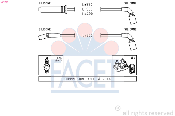FACET 4.9731 Ignition Cable...