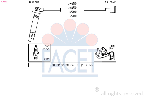 FACET 4.9819 Zündleitungssatz