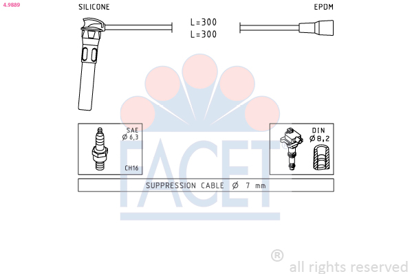 FACET 4.9889 Zündleitungssatz