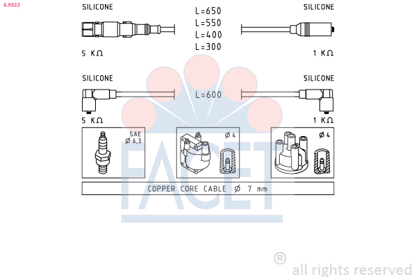 FACET 4.9933 Ignition Cable...