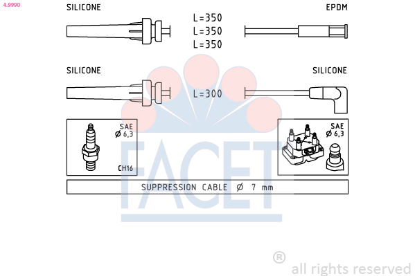 FACET 4.9990 Ignition Cable...