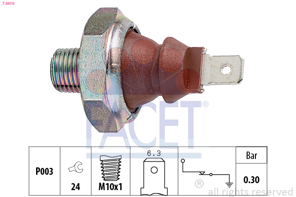 FACET 7.0010 مفتاح ضغط الزيت