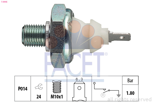 FACET 7.0045 مفتاح ضغط الزيت