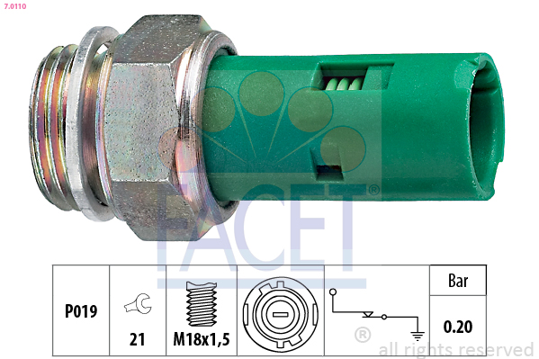 FACET 7.0110 مفتاح ضغط الزيت