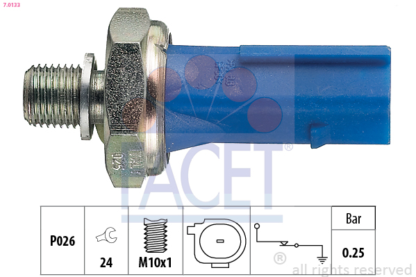 FACET 7.0133 مفتاح ضغط الزيت