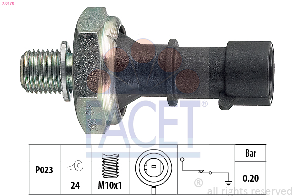 FACET 7.0170 مفتاح ضغط الزيت