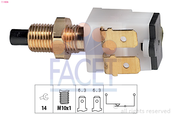 FACET 7.1008 Bromsljuskontakt