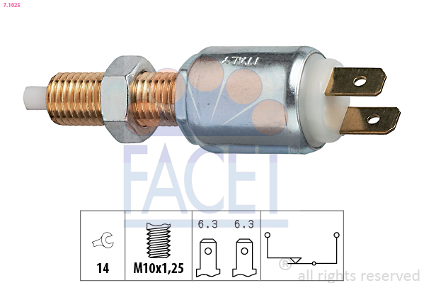 FACET 7.1025 Bromsljuskontakt