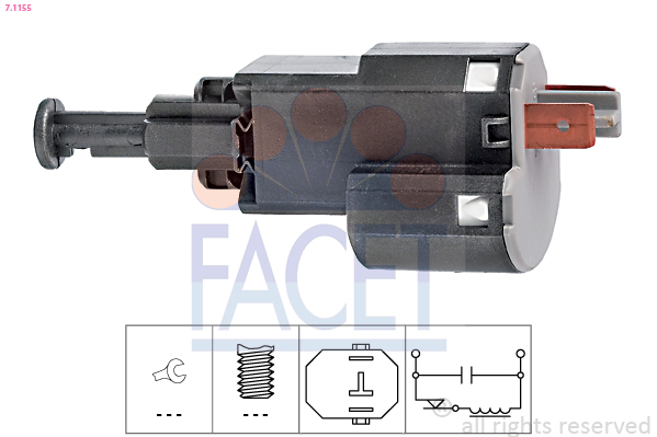 FACET 7.1155 زر ضوء الفرامل