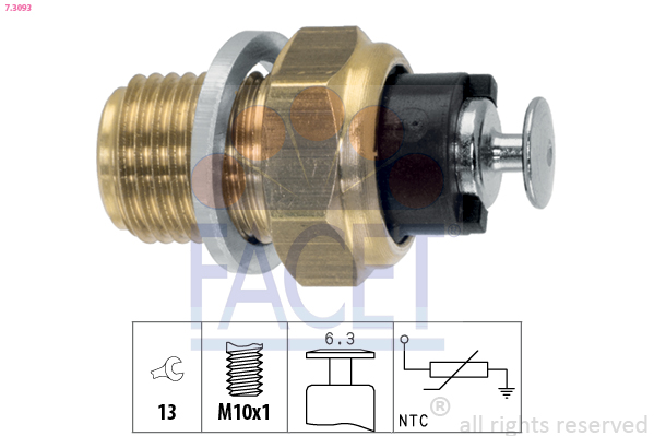 FACET 7.3093 Sensor, oil...