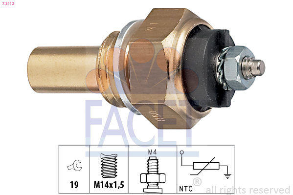 FACET 7.3112 حساس، درجة...