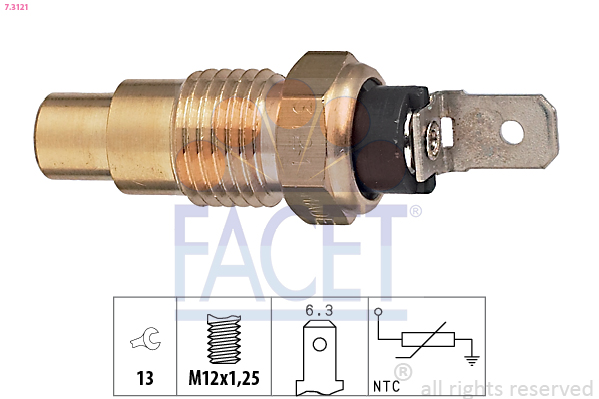 FACET 7.3121 حساس، درجة...