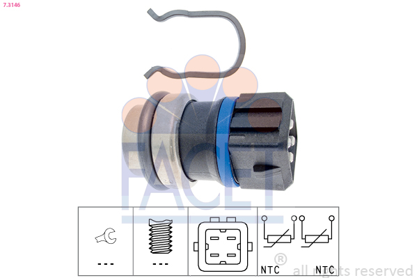 FACET 7.3146 حساس، درجة...