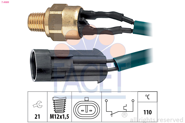 FACET 7.4089 Lämpökytkin,...