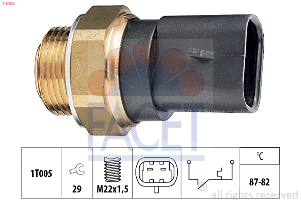 FACET 7.5102 Termocontatto,...