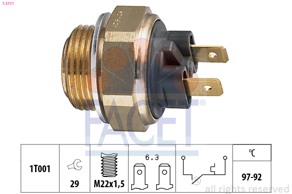 FACET 7.5111 Termocontatto,...