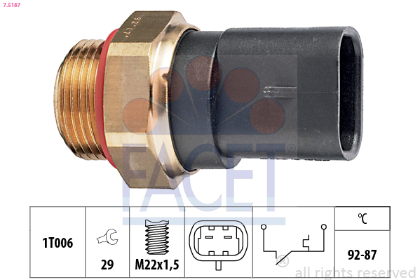 FACET 7.5187 Termocontatto,...