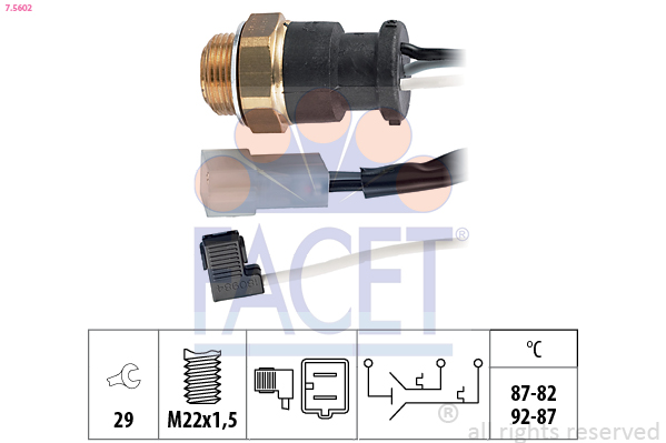 FACET 7.5602 Termokontakt,...