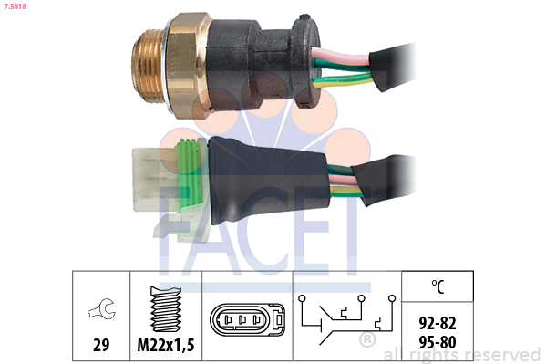 FACET 7.5618 Termocontatto,...