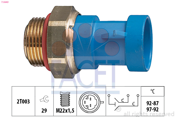 FACET 7.5643 Termocontatto,...