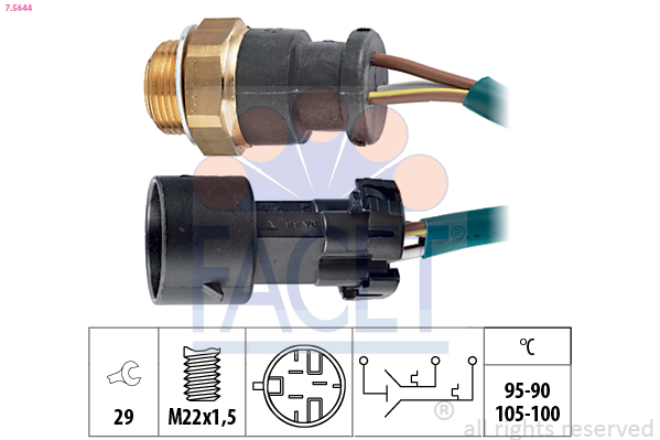 FACET 7.5644 Termocontatto,...