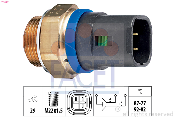 FACET 7.5647 Termocontatto,...