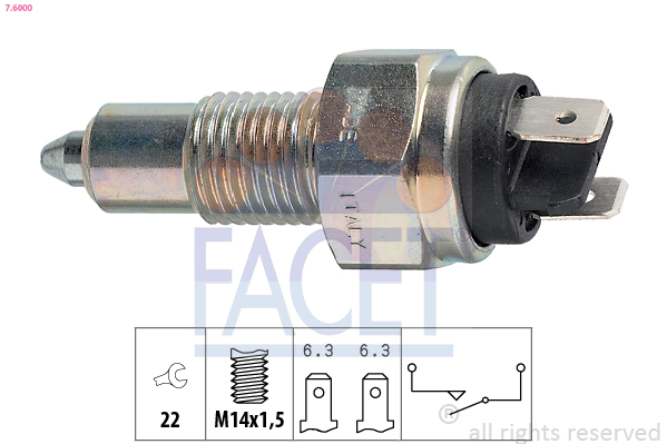 FACET 7.6000 Brytare, backljus