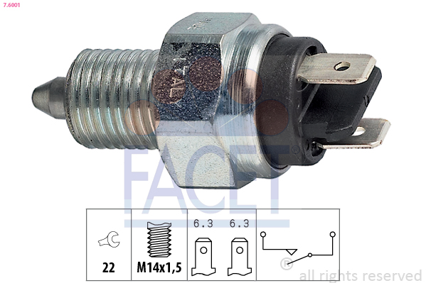 FACET 7.6001 Brytare, backljus