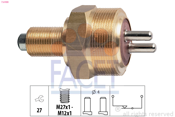 FACET 7.6100 Brytare, backljus