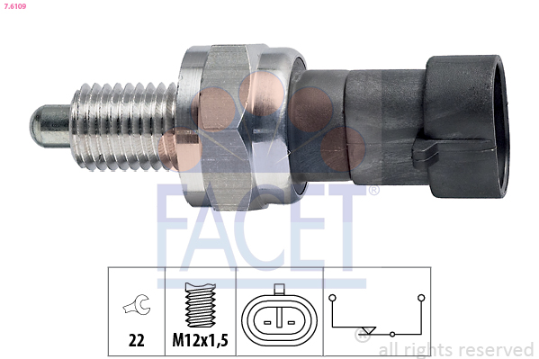 FACET 7.6109 Brytare, backljus