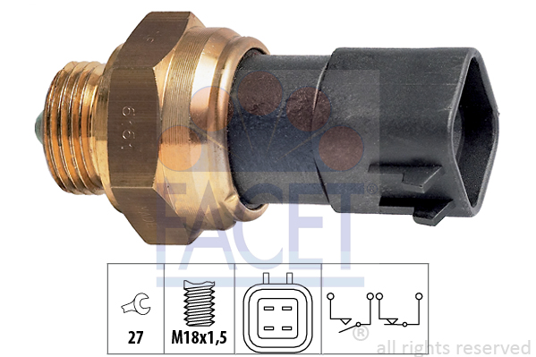 FACET 7.6161 Brytare, backljus