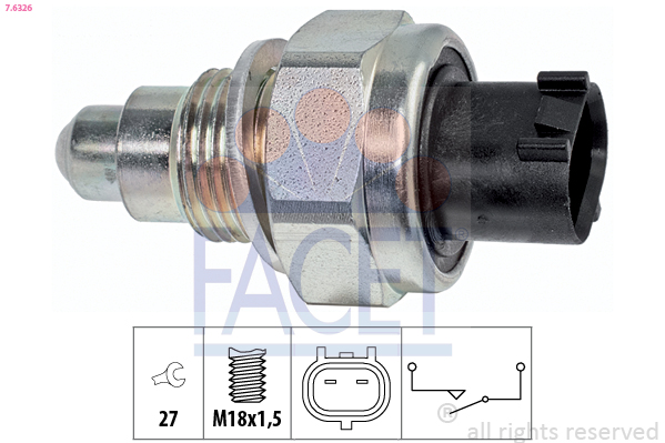 FACET 7.6326 Brytare, backljus