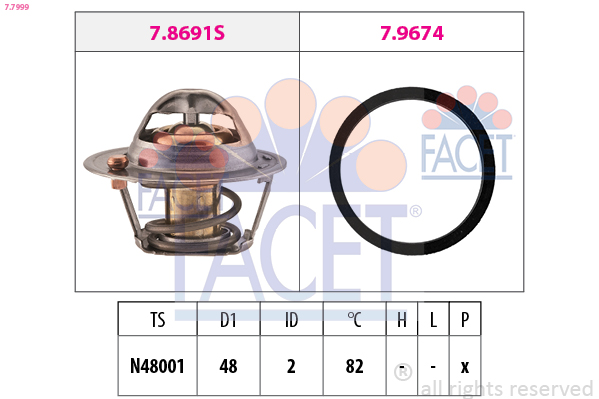 FACET 7.7999 Thermostat d'eau