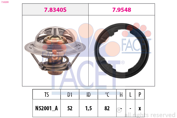 FACET 7.8230 ثرموستات، المبرد