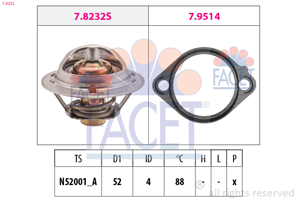FACET 7.8232 Thermostat,...