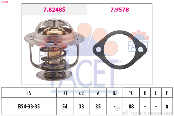 FACET 7.8248 Thermostat d'eau