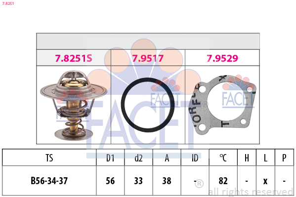 FACET 7.8251 Termostaatti,...